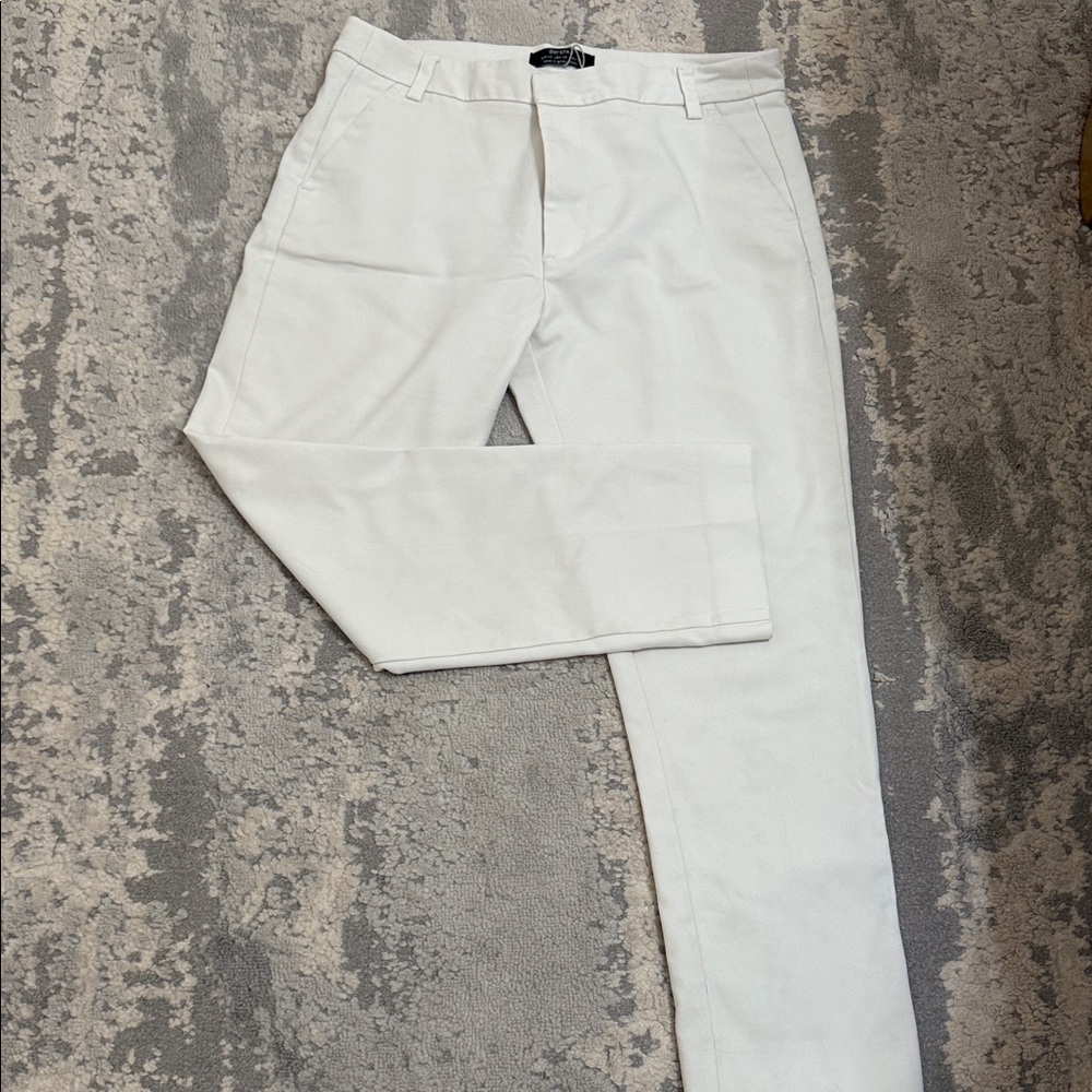 Bershka Women's Cream Chinos